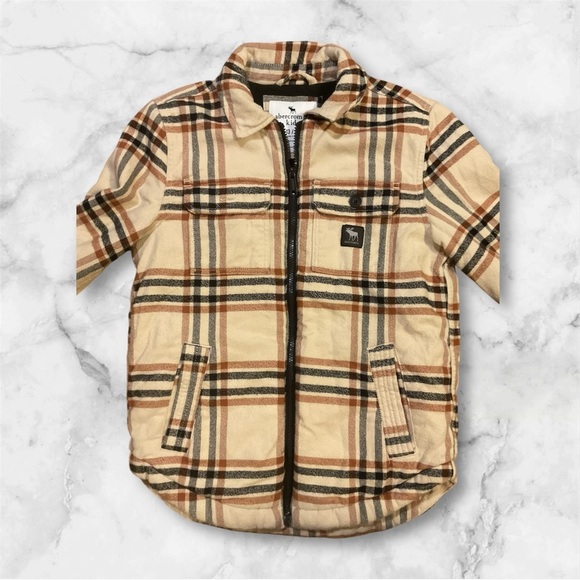 Abercrombie & Fitch Cream and Black Jacket kids 13/14 - Picture 1 of 5